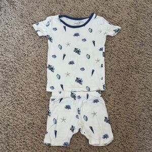 Kyte Baby short pajamas Royal Shell 2T